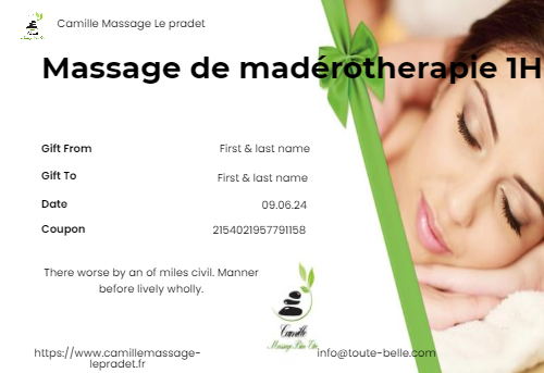 Massage de madérotherapie 1H