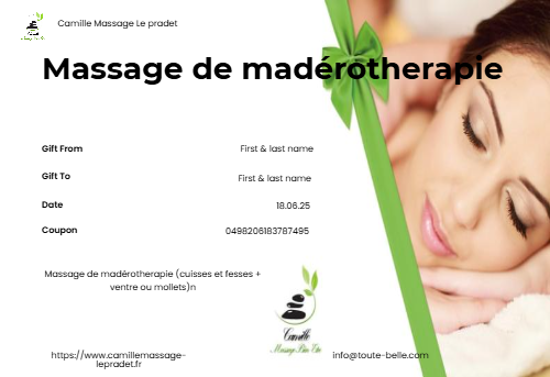 Massage de madérotherapie 75 mn